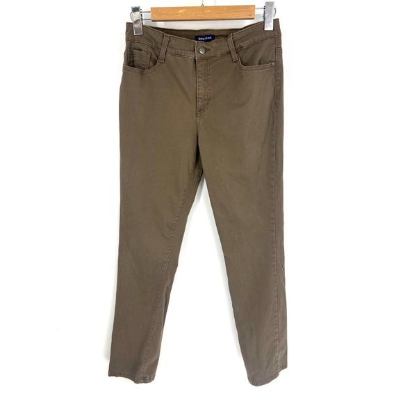 Bandolino Amy Straight Leg Jeans Womens Size 8 Denim‎ Brown Stretch Mid Rise - Picture 1 of 8